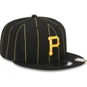 czarna-plaska-czapka-snapback-9fifty-pinstripe-visor-clip-pittsburgh-pirates-mlb-new-era