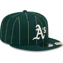 gron-platt-snapback-keps-9fifty-pinstripe-visor-clip-fran-oakland-athletics-mlb-av-new-era