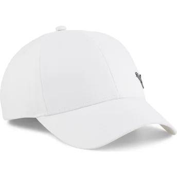 Puma Curved Brim Metal Cat White Adjustable Cap