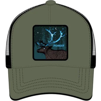 Gorra trucker verde y negra ciervo Forest FOR2 Fantastic Beasts de Capslab