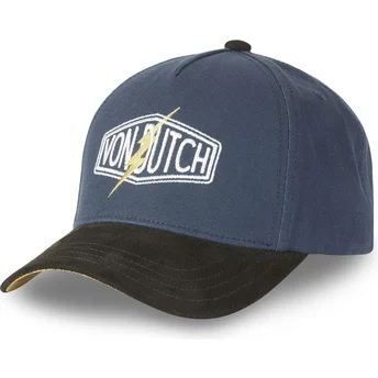 Gorra curva azul marino y negra ajustable FLA3 de Von Dutch