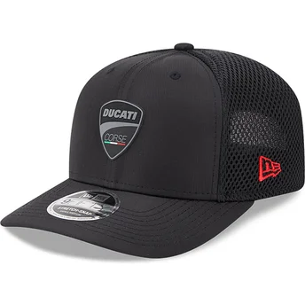 New Era 9FIFTY Stretch Snap Ripstop Ducati Motor MotoGP Black Trucker Hat