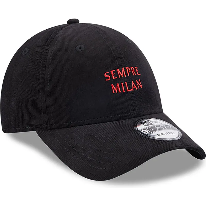 mutzen-gebogen-schwarz-verstellbares-band-sempre-milan-9forty-needle-cord-der-ac-milan-serie-a-von-new-era mutzen-gebogen-schwarz-verstellbares-band-sempre-milan-9forty-needle-cord-der-ac-milan-serie-a-von-new-era