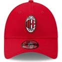 gorra-curva-roja-ajustable-9forty-core-de-ac-milan-serie-a-de-new-era