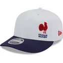 casquette-courbee-blanche-et-bleue-snapback-9fifty-stretch-snap-flawless-french-rugby-federation-ffr-new-era