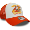 casquette-trucker-blanche-et-orange-hot-sauce-a-frame-food-new-era