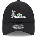 casquette-courbee-noire-ajustable-9forty-bugs-bunny-looney-tunes-new-era