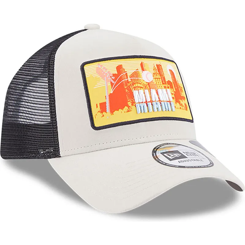 mutzen-gebogen-beige-snapback-a-frame-repreve-license-plate-der-miami-von-new-era