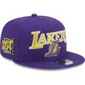 casquette-plate-violette-snapback-9fifty-patch-los-angeles-lakers-nba-new-era