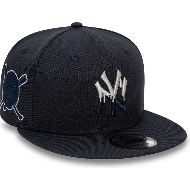 mutzen-flach-marineblau-snapback-9fifty-team-drip-der-new-york-yankees-mlb-von-new-era