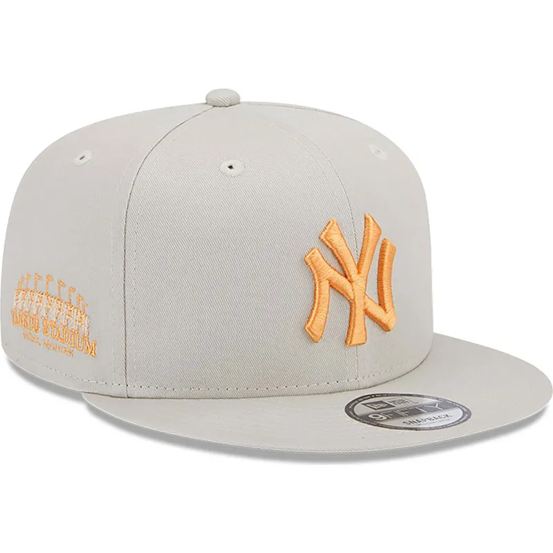 mutzen-flach-beige-snapback-9fifty-side-patch-der-new-york-yankees-mlb-von-new-era