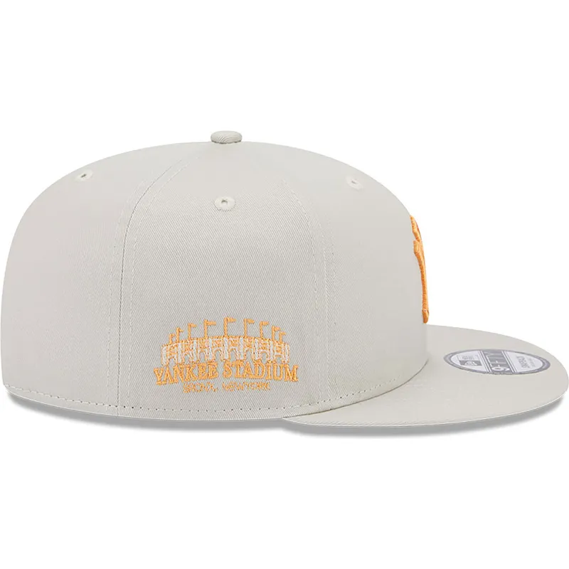 mutzen-flach-beige-snapback-9fifty-side-patch-der-new-york-yankees-mlb-von-new-era