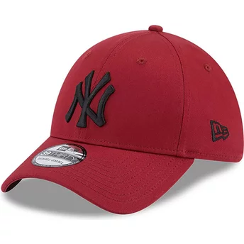 Casquette courbée rouge ajustée avec logo bleu marine 39THIRTY Comfort New York Yankees MLB New Era