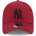 new-era-new-york-yankees-mlb-39thirty-comfort-rote-gebogene-kappe-mit-marineblauem-logo
