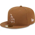 mutzen-flach-braun-angepasst-59fifty-team-outline-der-los-angeles-dodgers-mlb-von-new-era