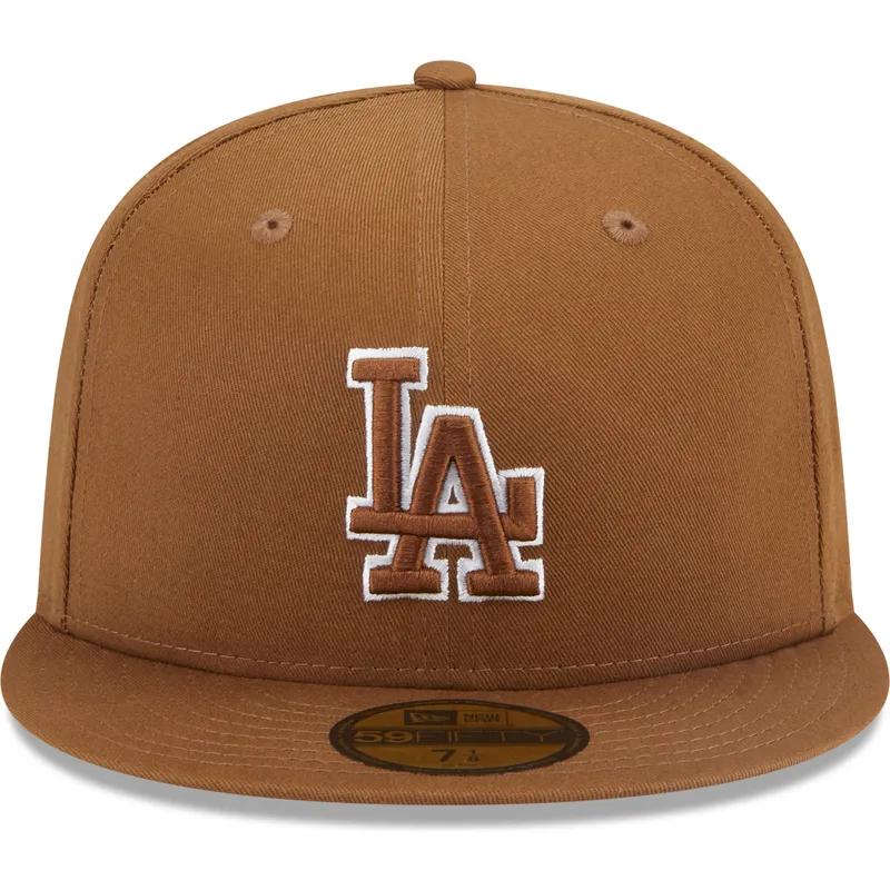 mutzen-flach-braun-angepasst-59fifty-team-outline-der-los-angeles-dodgers-mlb-von-new-era