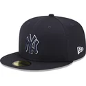 mutzen-flach-marineblau-angepasst-59fifty-team-outline-der-new-york-yankees-mlb-von-new-era