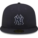 mutzen-flach-marineblau-angepasst-59fifty-team-outline-der-new-york-yankees-mlb-von-new-era