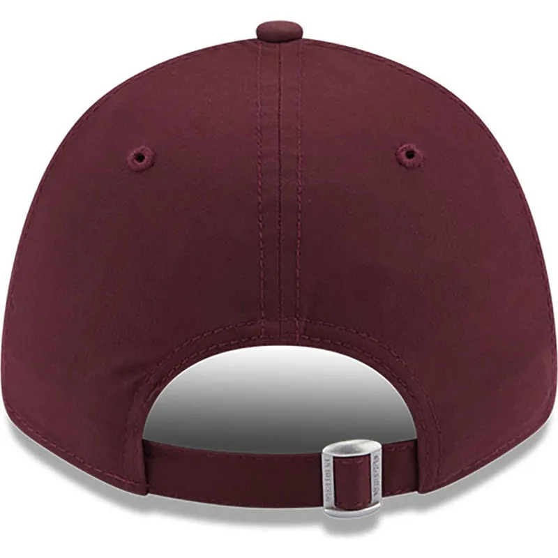 mutzen-gebogen-rot-verstellbares-band-granate-granate-9forty-repreve-der-new-york-yankees-mlb-von-new-era