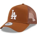 mutzen-gebogen-braun-snapback-a-frame-league-essential-der-los-angeles-dodgers-mlb-von-new-era