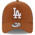 mutzen-gebogen-braun-snapback-a-frame-league-essential-der-los-angeles-dodgers-mlb-von-new-era