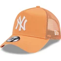 mutzen-gebogen-orange-snapback-a-frame-league-essential-der-new-york-yankees-mlb-von-new-era