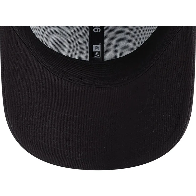 mutzen-gebogen-schwarz-verstellbares-band-marron-9forty-league-essential-der-new-york-yankees-mlb-von-new-era