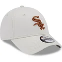 mutzen-gebogen-beige-verstellbares-band-marron-9forty-league-essential-der-chicago-white-sox-mlb-von-new-era