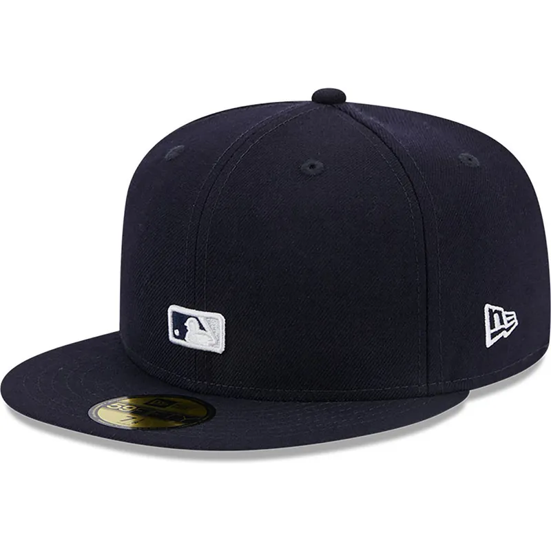 Gorra plana azul marino ajustada 59FIFTY Reverse Logo de New York