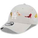 casquette-courbee-beige-ajustable-9forty-koi-fish-los-angeles-dodgers-mlb-new-era