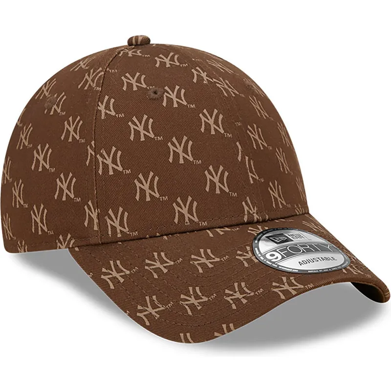 mutzen-gebogen-braun-verstellbares-band-9forty-monogram-der-new-york-yankees-mlb-von-new-era
