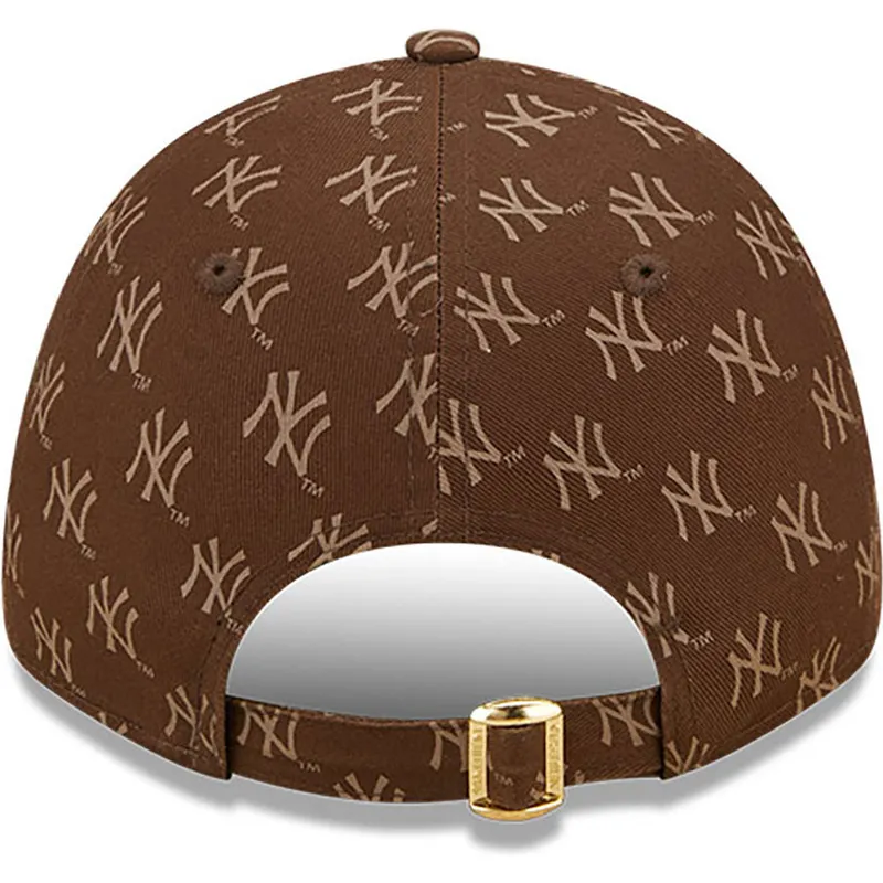 mutzen-gebogen-braun-verstellbares-band-9forty-monogram-der-new-york-yankees-mlb-von-new-era