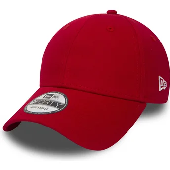 New Era Curved Brim 9FORTY Basic Flag Red Adjustable Cap