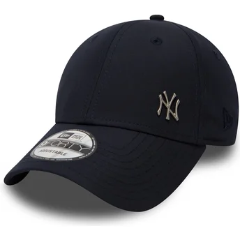 new-era-curved-brim-9forty-flawless-logo-new-york-yankees-mlb-navy-blue-adjustable-cap