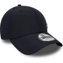 new-era-curved-brim-9forty-flawless-logo-new-york-yankees-mlb-navy-blue-adjustable-cap