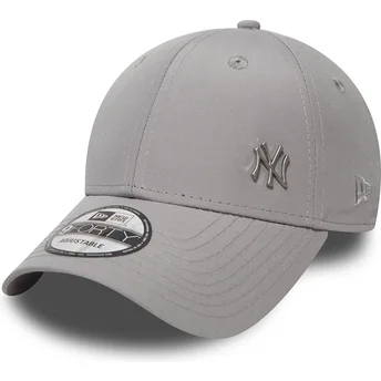 Cappellino curvo grigio regolabile 9FORTY Flawless Logo dei New York Yankees MLB di New Era
