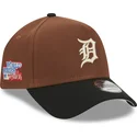 detroit-tigers-mlb-new-era-9forty-a-frame-harvest-snapback-kappe-in-braun-und-schwarz