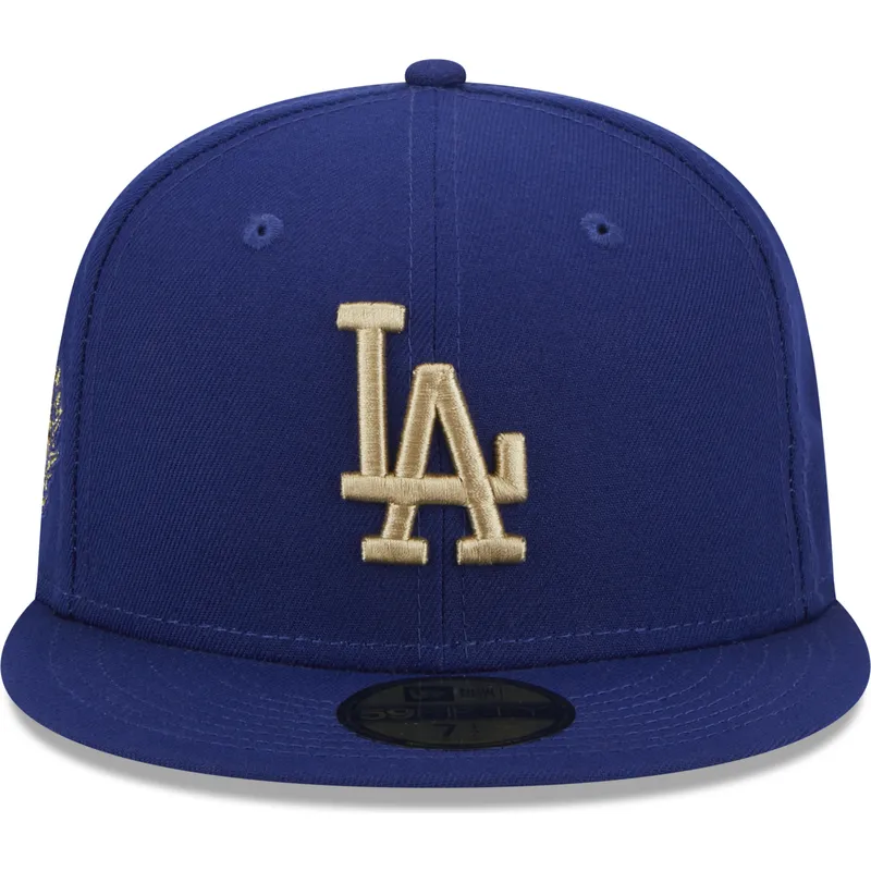 mutzen-flach-blau-angepasst-59fifty-laurel-sidepatch-der-los-angeles-dodgers-mlb-von-new-era