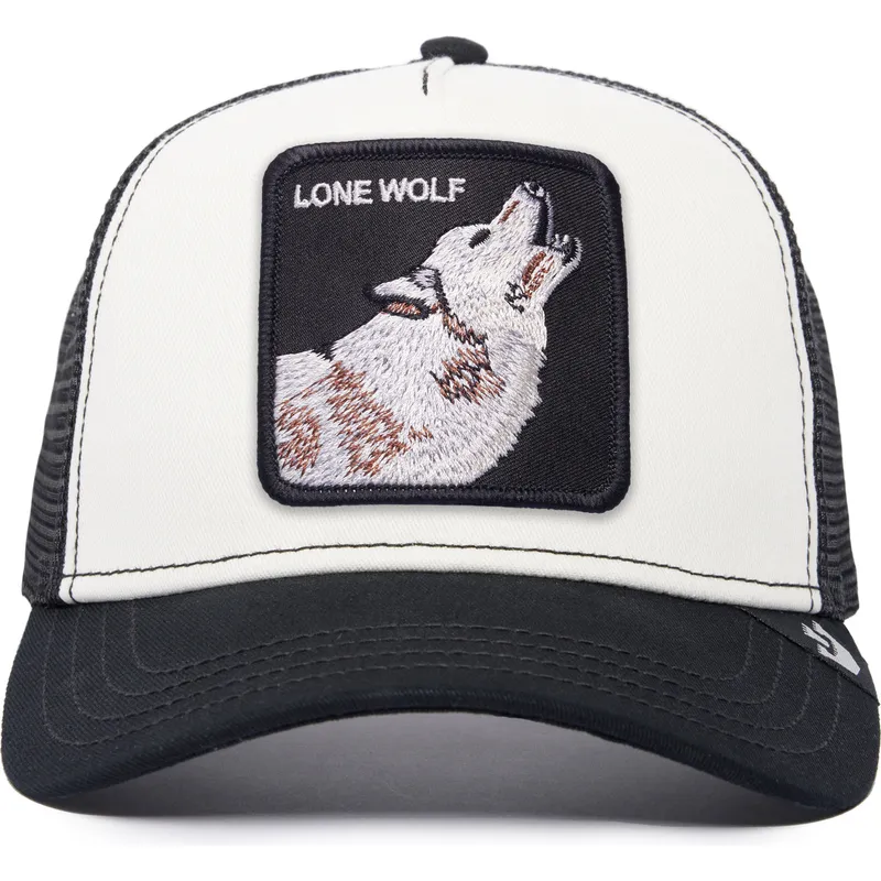 gorra-trucker-blanca-y-negra-lobo-the-lone-wolf-the-farm-de-goorin-bros