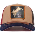 goorin-bros-trucker-cap-braun-und-marineblau-burro-detention-seeker-ass-play-the-farm