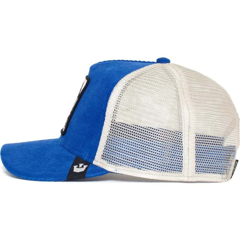 cappellino-trucker-blu-e-bianco-cavallo-sly-stallione-corduroy-the-farm-di-goorin-bros