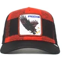 gorra-trucker-roja-y-negra-aguila-freedom-ski-free-the-farm-de-goorin-bros