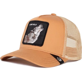 czapka-trucker-pomaranczowa-wilk-lone-wolf-truckin-the-farm-od-goorin-bros