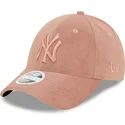 mutzen-gebogen-rosa-verstellbares-band-9forty-velour-der-new-york-yankees-mlb-von-new-era