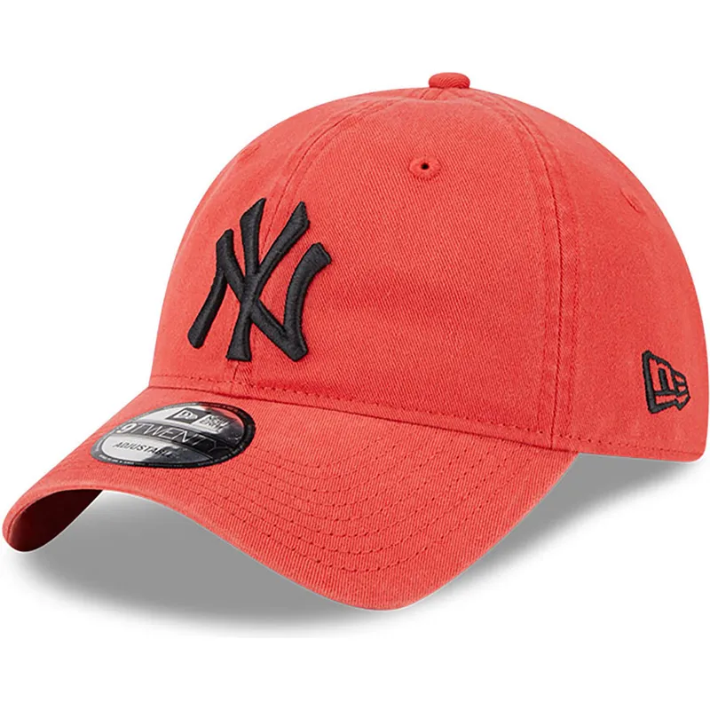 mutzen-gebogen-rot-verstellbares-band-negro-9twenty-league-essential-der-new-york-yankees-mlb-von-new-era
