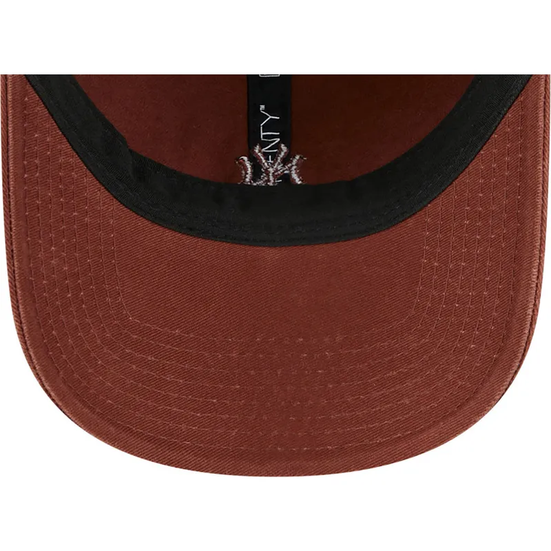 mutzen-gebogen-braun-verstellbares-band-9twenty-mini-der-new-york-yankees-mlb-von-new-era