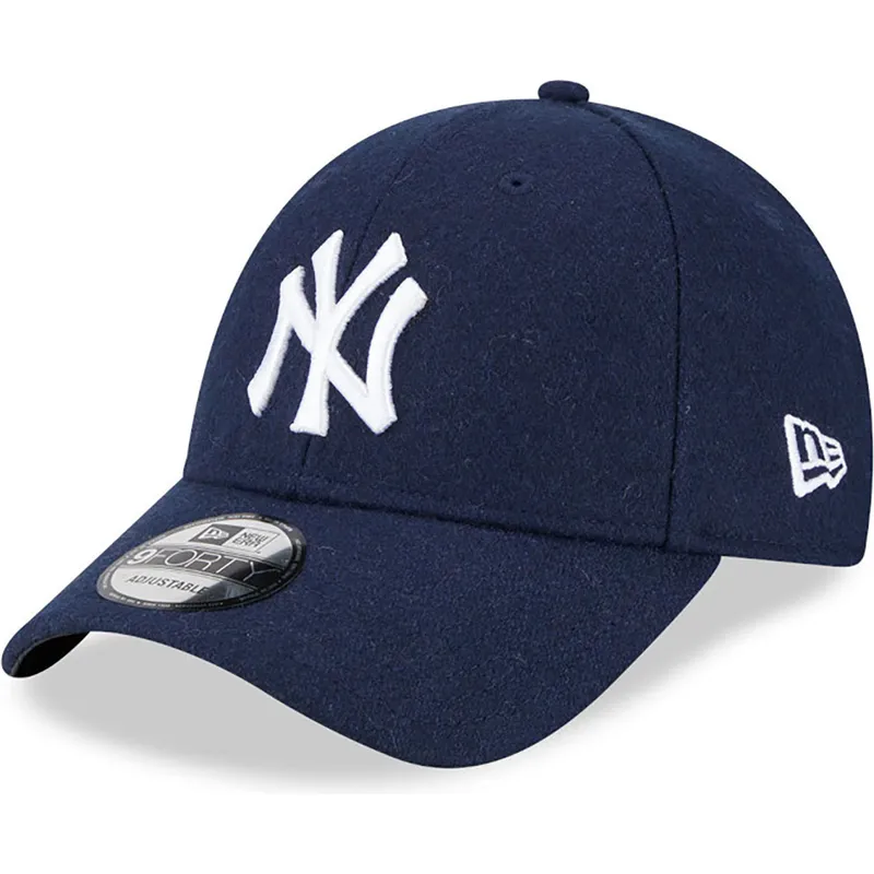 mutzen-gebogen-marineblau-verstellbares-band-9forty-essential-melton-wool-der-new-york-yankees-mlb-von-new-era