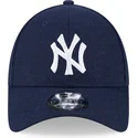 verstellbare-dunkelblaue-9forty-essential-melton-wool-kappe-der-new-york-yankees-mlb-von-new-era