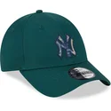 verstellbare-grune-9forty-check-infill-kappe-new-york-yankees-mlb-von-new-era