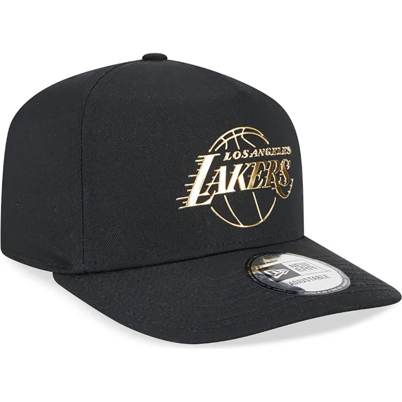 mutzen-gebogen-schwarz-snapback-a-frame-foil-pack-der-los-angeles-lakers-nba-von-new-era
